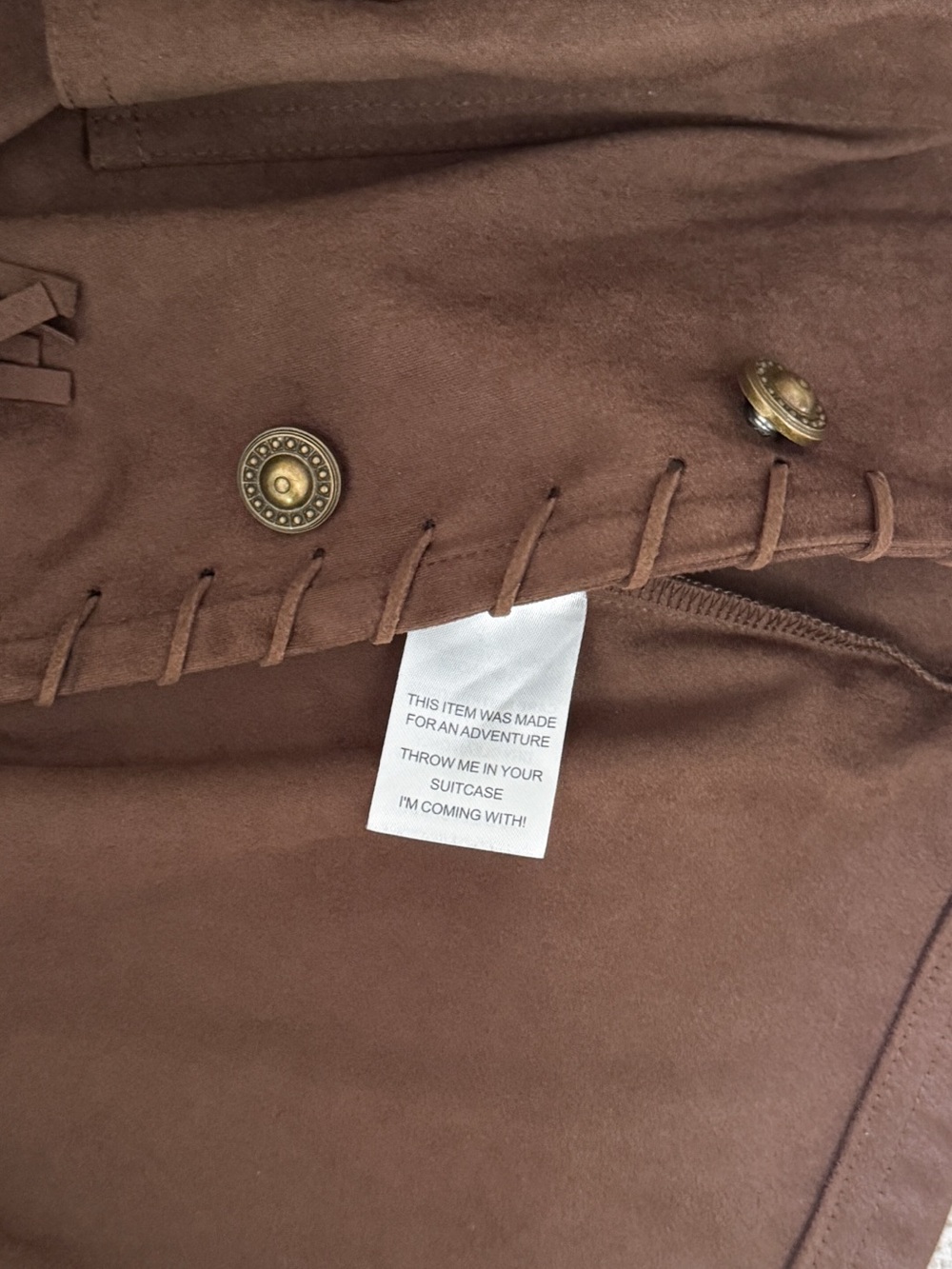 12th Tribe Brown Devon Fringe Jacket size Medium NWT Western Country - Picture 6 of 7